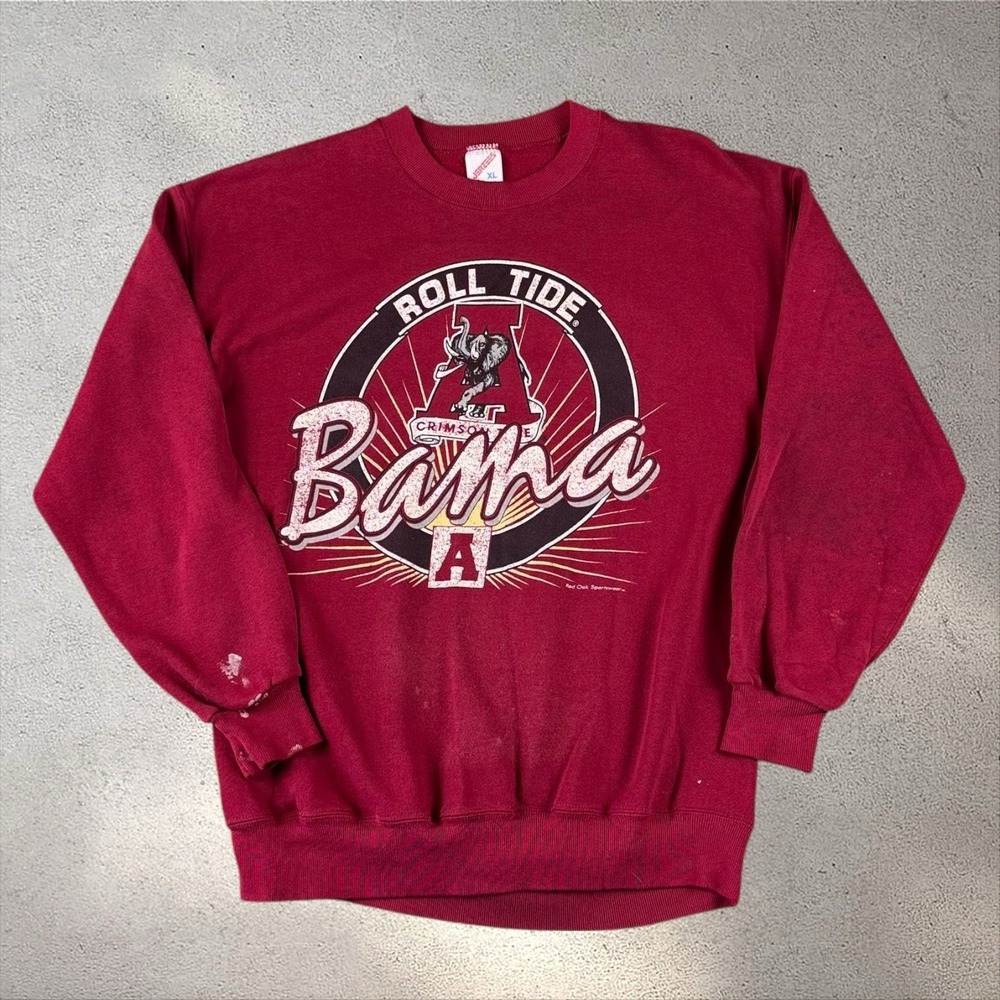 VTG Alabama Crimson‎ Tide Sweatshirt Adult XL Crewneck Pullover Elephant 90s